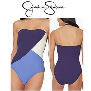 Jessica Simpson Bandeau purple sz SMALL bathing